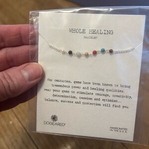 Dogeared Whole Healing Bracelet - Silver and Multicolor